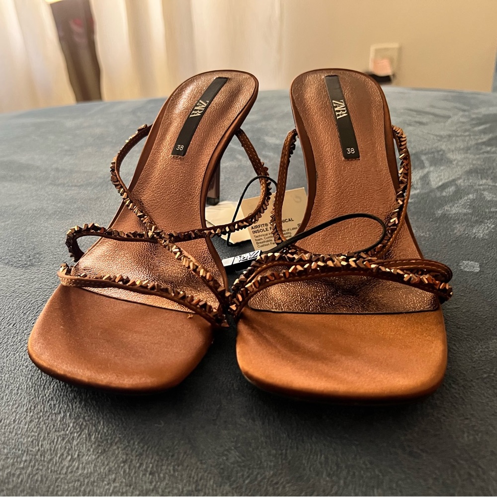Zara Sparkly heeled sandals
